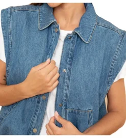 gilet - MANCHE LONGUE - vetement femme - Textile - Bleu jean - French disorder