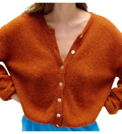 gilet - MANCHE LONGUE - vetement femme - Coton - Bronze - American vintage