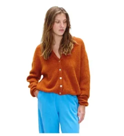 gilet - MANCHE LONGUE - vetement femme - Coton - Bronze - American vintage