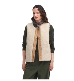 gilet - SANS MANCHE - vetement femme - Fourrure synthétique - Beige - Barbour