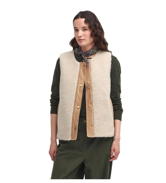gilet - SANS MANCHE - vetement femme - Fourrure synthétique - Beige - Barbour