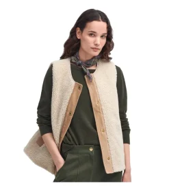 gilet - SANS MANCHE - vetement femme - Fourrure synthétique - Beige - Barbour