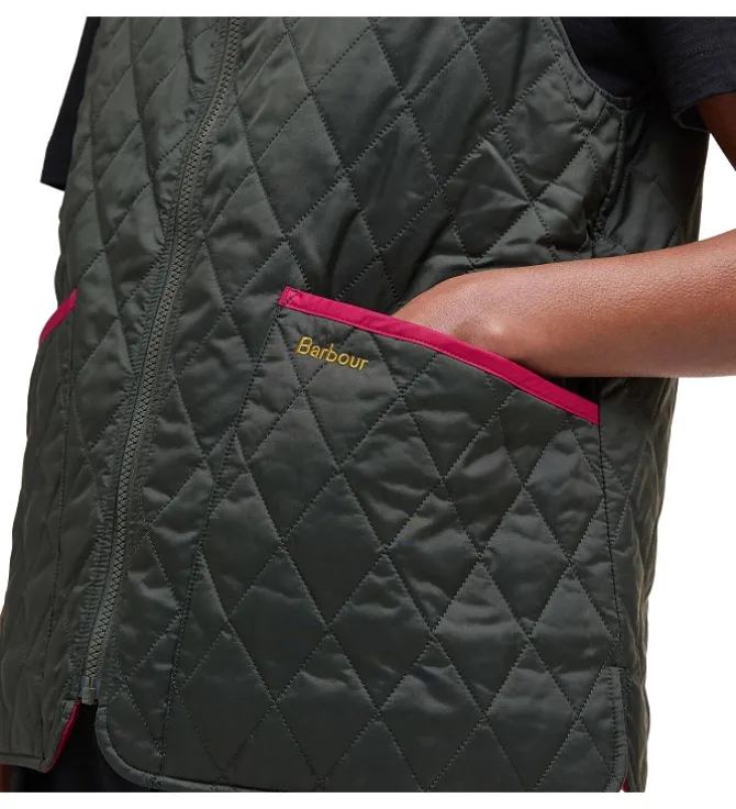 gilet - SANS MANCHE - vetement femme - Textile - Vert - Barbour