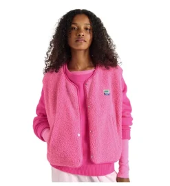 gilet - SANS MANCHE - vetement femme - Cuir - Rose - American vintage