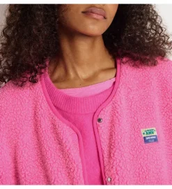 gilet - SANS MANCHE - vetement femme - Cuir - Rose - American vintage