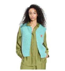gilet - SANS MANCHE - vetement femme - Textile - Bleu - American vintage