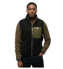 gilet - SANS MANCHE - vetement homme - Coton - Noir - Superdry