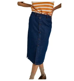 jupe - - vetement femme - Coton - Bleu jean - Graine