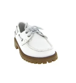 mocassins - Bateau - femme - Cuir - Blanc - Sebago