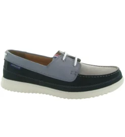 mocassins - Bateau - homme - Cuir - Bleu - Mephisto