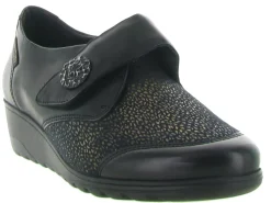 mocassins - Compensé - femme - Cuir - Noir - Mephisto