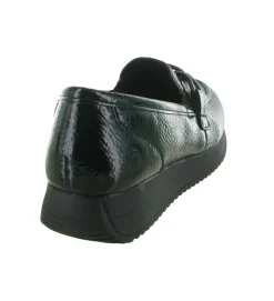 mocassins - Compensé - femme - Cuir - Noir - Remonte