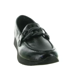 mocassins - Compensé - femme - Cuir - Noir - Remonte