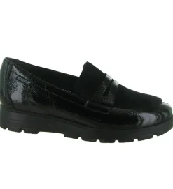 mocassins - Compensé - femme - Cuir - Noir - Mephisto