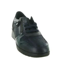 mocassins - Compensé - femme - Cuir - Bleu Marine - Mephisto