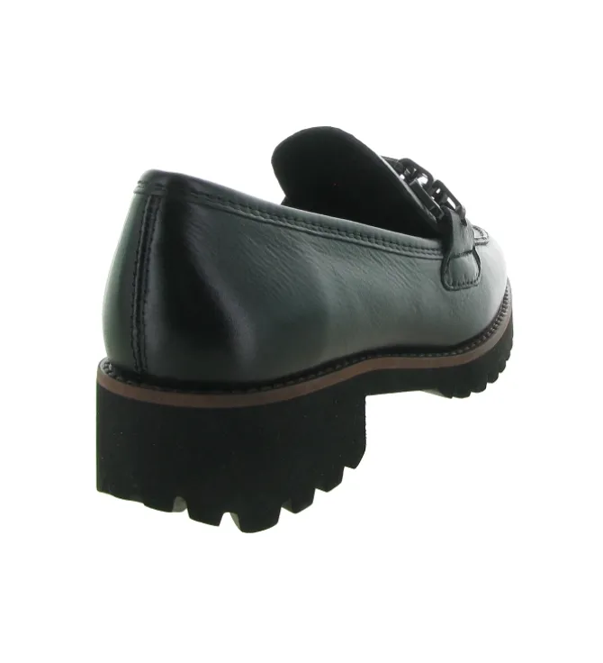mocassins - Compensé - femme - Cuir - Noir - Ara