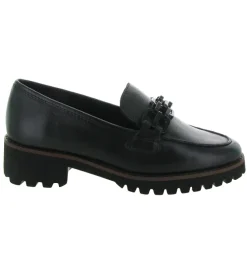 mocassins - Compensé - femme - Cuir - Noir - Ara