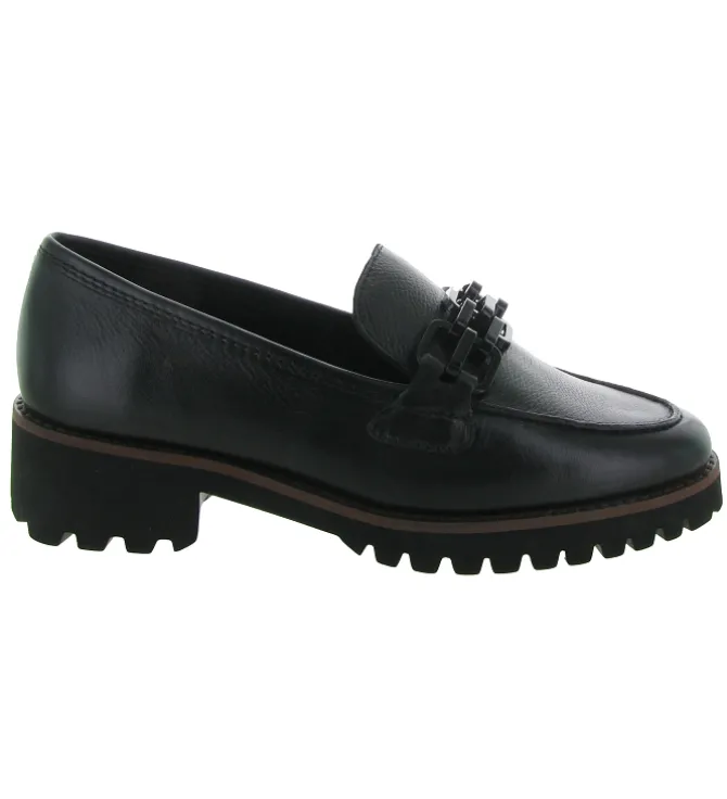 mocassins - Compensé - femme - Cuir - Noir - Ara