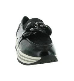 mocassins - Compensé - femme - Cuir - Noir - Regarde le ciel...