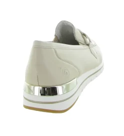 mocassins - Compensé - femme - Cuir - Beige - Remonte