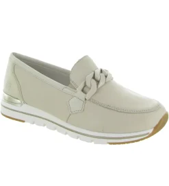 mocassins - Compensé - femme - Cuir - Beige - Remonte