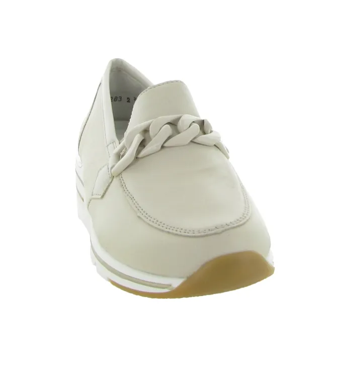 mocassins - Compensé - femme - Cuir - Beige - Remonte