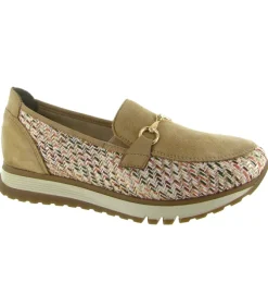 mocassins - Compensé - femme - Cuir - Beige - Rieker