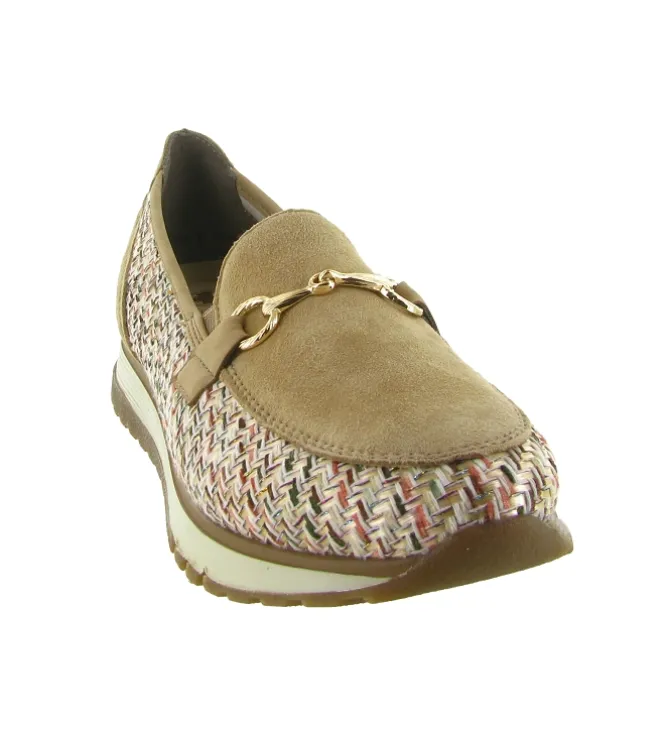 mocassins - Compensé - femme - Cuir - Beige - Rieker