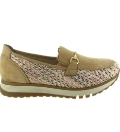 mocassins - Compensé - femme - Cuir - Beige - Rieker