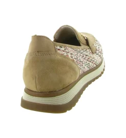 mocassins - Compensé - femme - Cuir - Beige - Rieker