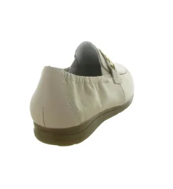 mocassins - Compensé - femme - Cuir - Beige - Rieker