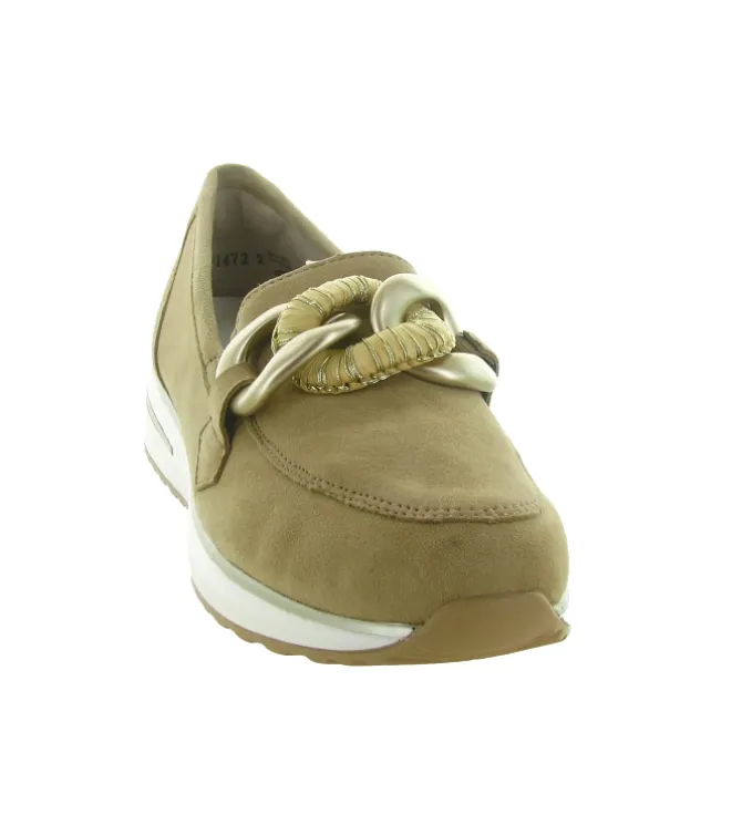 mocassins - Compensé - femme - Cuir - Beige - Remonte