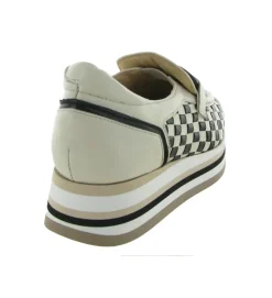 mocassins - Compensé - femme - Cuir - Noir - Softwaves