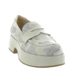 mocassins - Compensé - femme - Cuir - Beige - Softwaves
