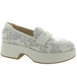 mocassins - Compensé - femme - Cuir - Beige - Softwaves