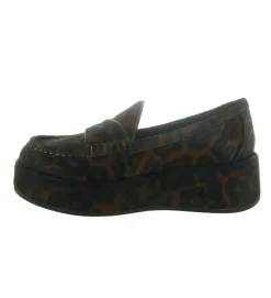 mocassins - Compensé - femme - Fourrure synthétique - Léopard - Bibi lou