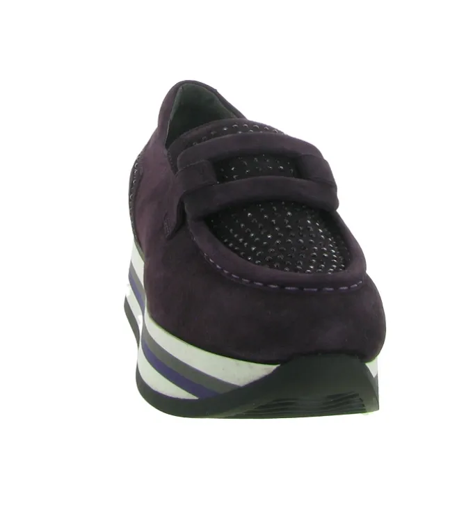 mocassins - Compensé - femme - Nubuck - Violet - Softwaves