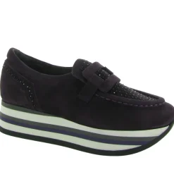 mocassins - Compensé - femme - Nubuck - Violet - Softwaves