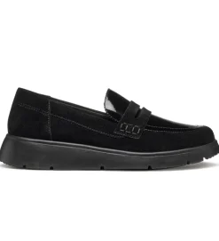 mocassins - Compensé - femme - Nubuck - Noir - Geox