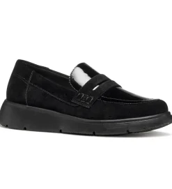 mocassins - Compensé - femme - Nubuck - Noir - Geox