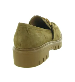 mocassins - Compensé - femme - Nubuck - Marron - Julie dee