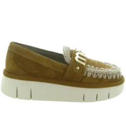 mocassins - Compensé - femme - Nubuck - Chestnut - Mou