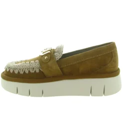 mocassins - Compensé - femme - Nubuck - Chestnut - Mou
