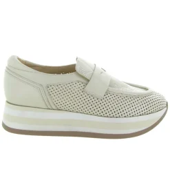 mocassins - Compensé - femme - Nubuck - Crème - Softwaves