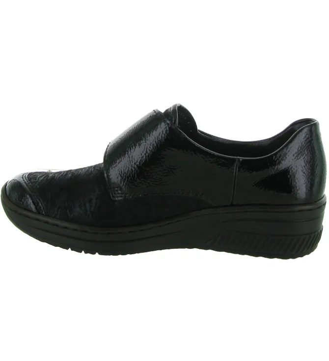 mocassins - Compensé - femme - Synthétique - Noir - Rieker