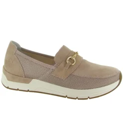 mocassins - Compensé - femme - Synthétique - Rose - Rieker