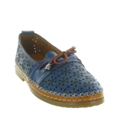 mocassins - Décontracté - femme - Cuir - Bleu Marine - Madory