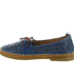 mocassins - Décontracté - femme - Cuir - Bleu Marine - Madory