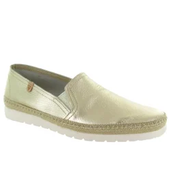 mocassins - Décontracté - femme - Cuir - Or - Verbenas