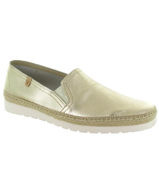 mocassins - Décontracté - femme - Cuir - Or - Verbenas